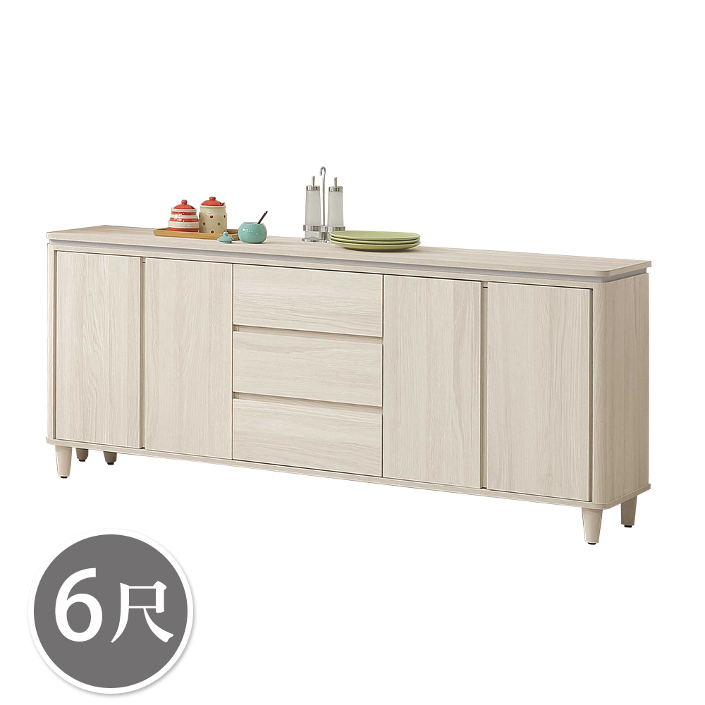 曼朵6尺收納餐櫃/碗盤櫃/置物矮櫃/電器櫃/玄關櫃