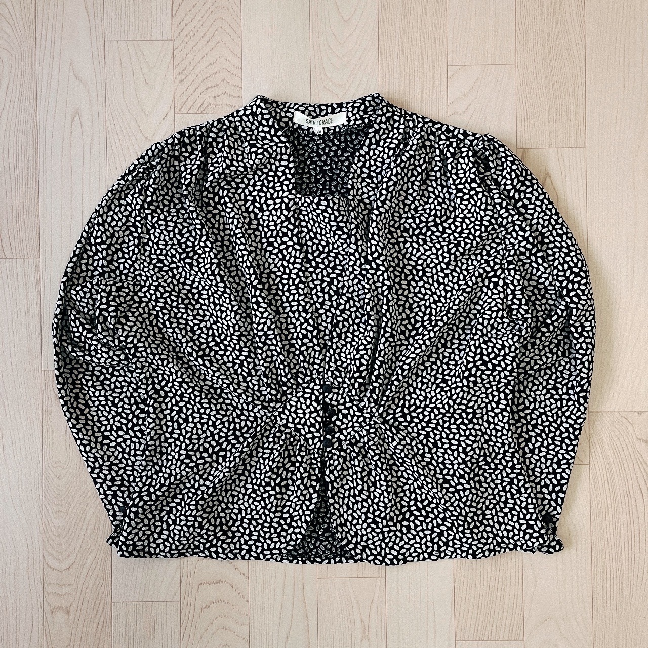 日本製和服布飯粒圖案古著上衣