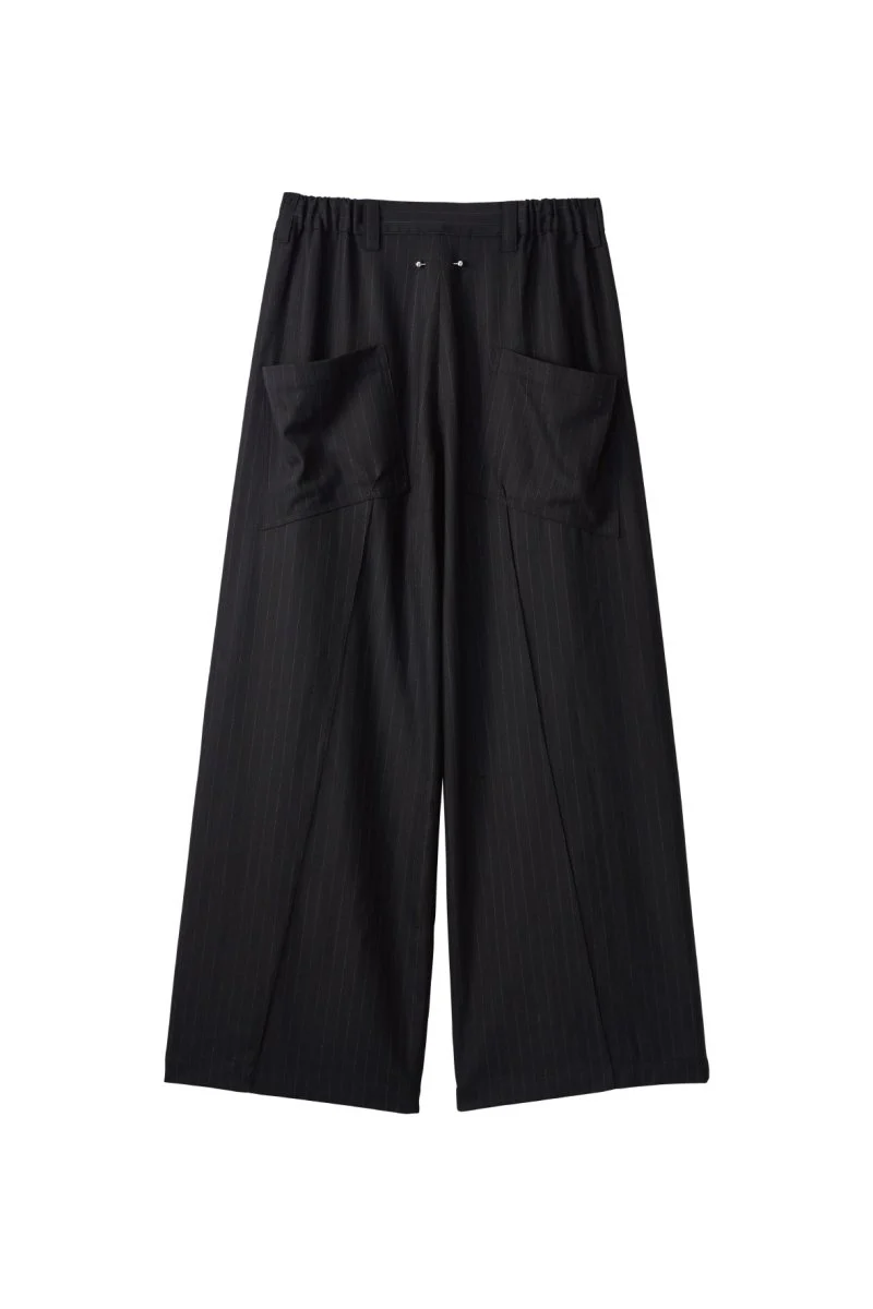 Knuth Marf - pierced drape pants (unisex) / stripegray