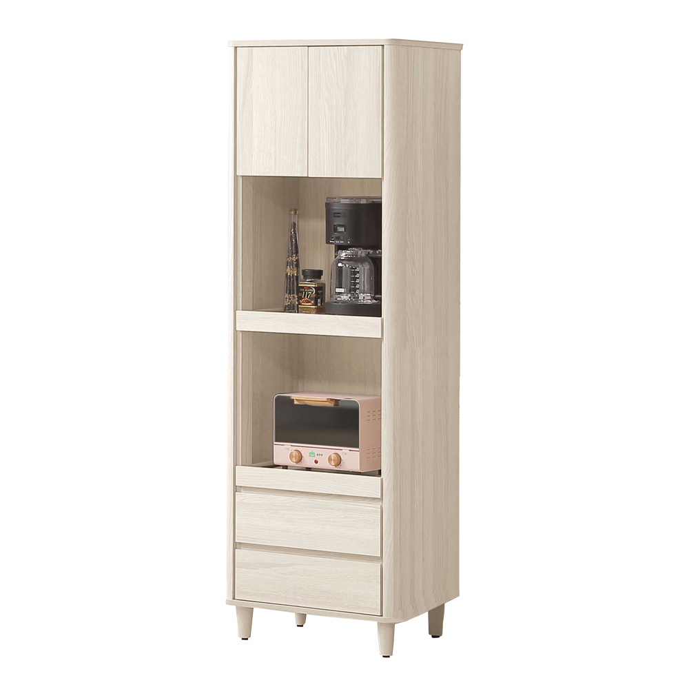 曼朵2尺收納高餐櫃/碗盤置物櫃/拉盤電器櫃