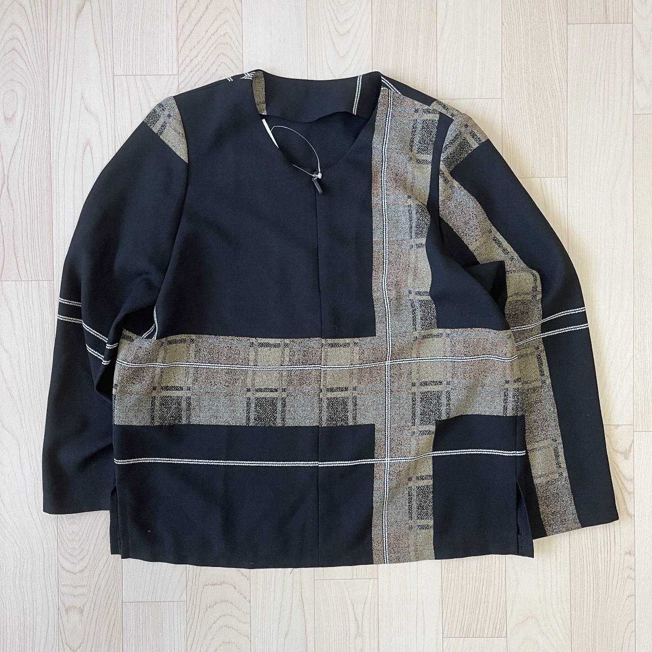 日本製黑色紋理感古著上衣