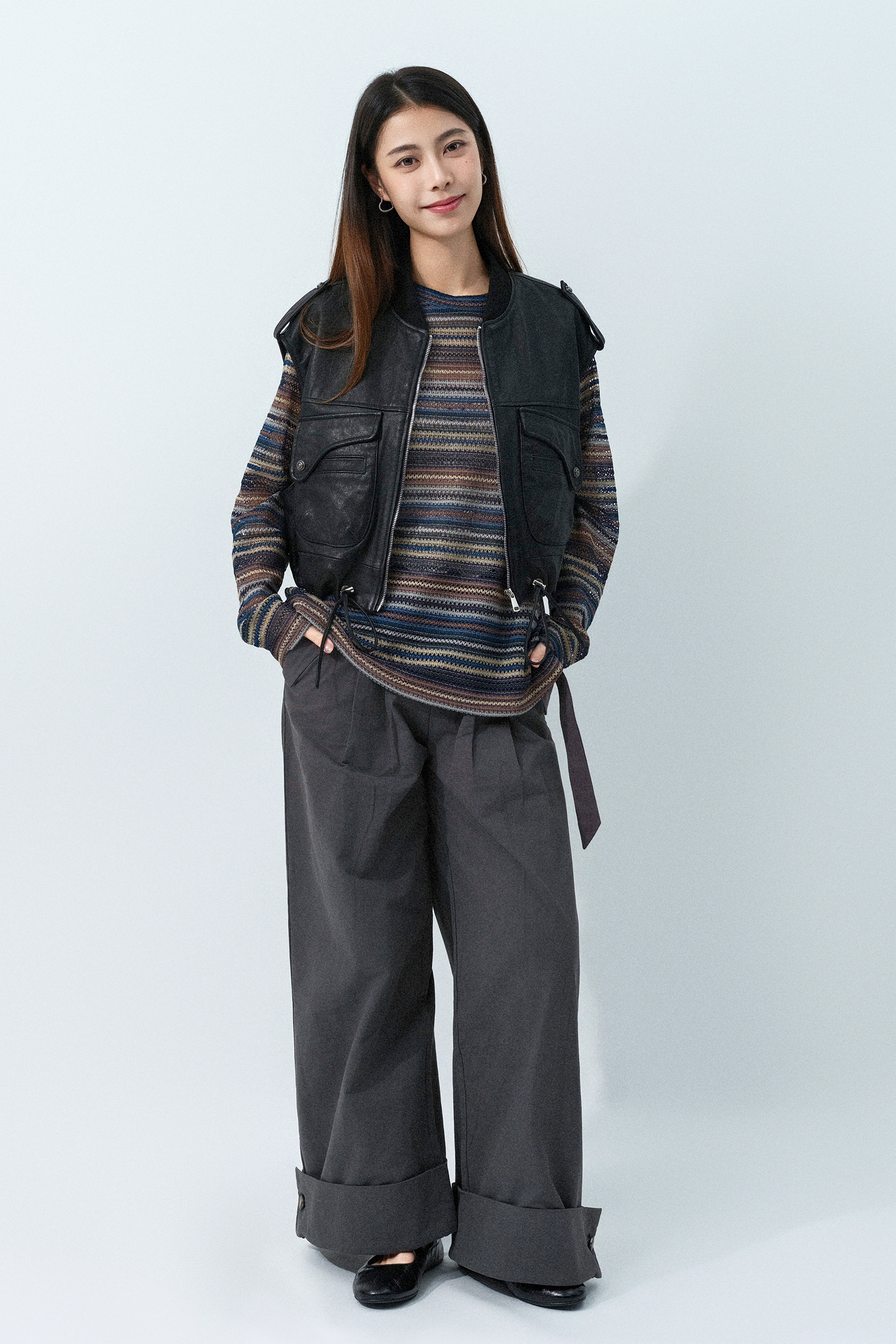 FW25_0251（真皮外套＋上衣＋長褲）