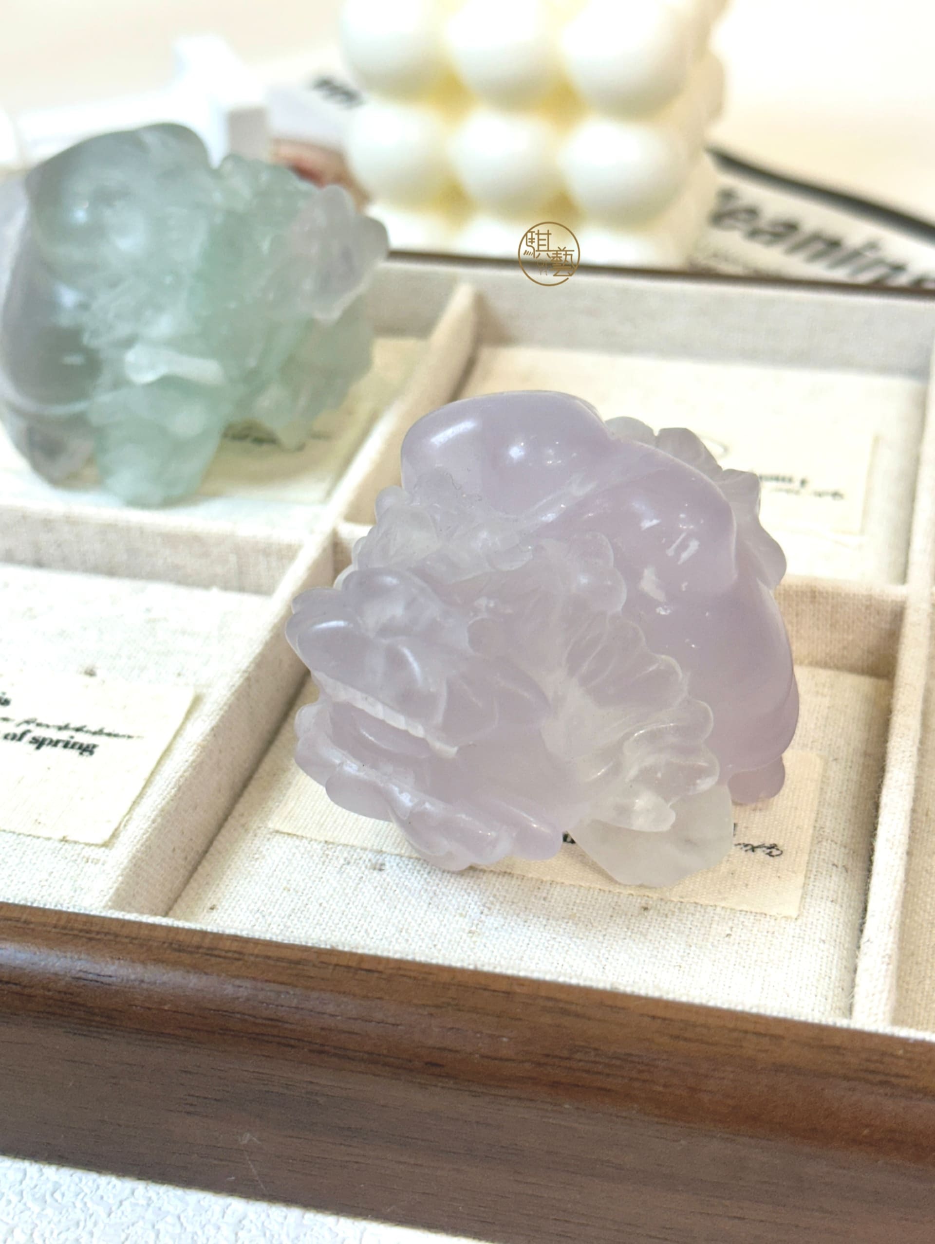 雙心綠/紫螢石龍龜｜智慧穩定 × 守護招財 × 愛的能量