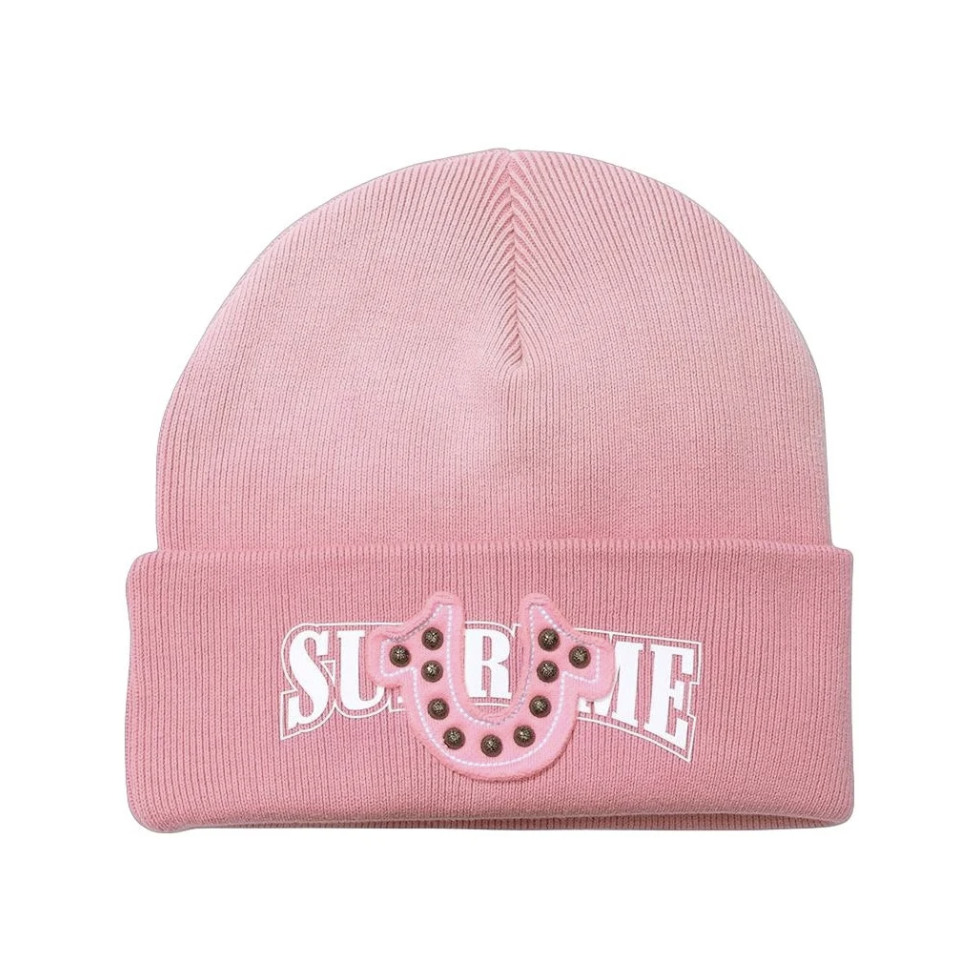 -(B06)-SUPREME TRUE RELIGION BEANIE 聯名 漸層色 毛帽 黑色/單寧/粉色-FW25BN31