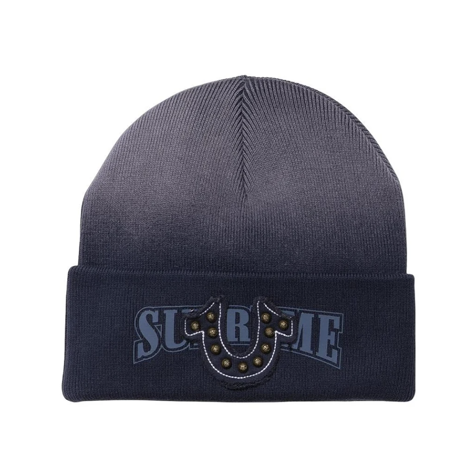 -(B06)-SUPREME TRUE RELIGION BEANIE 聯名 漸層色 毛帽 黑色/單寧/粉色-FW25BN31