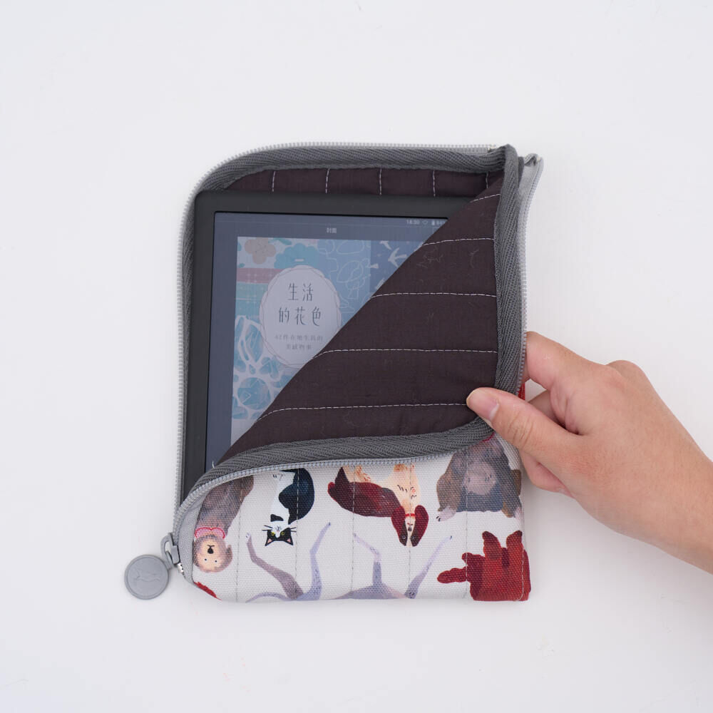 印花樂6吋電子書收納包/印花樂 x Soupy Tang/寵物派對