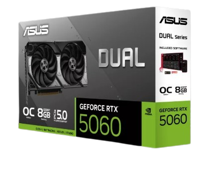 華碩 ASUS Dual GeForce RTX 5060 8GB GDDR7 OC 版 顯示卡(黑)