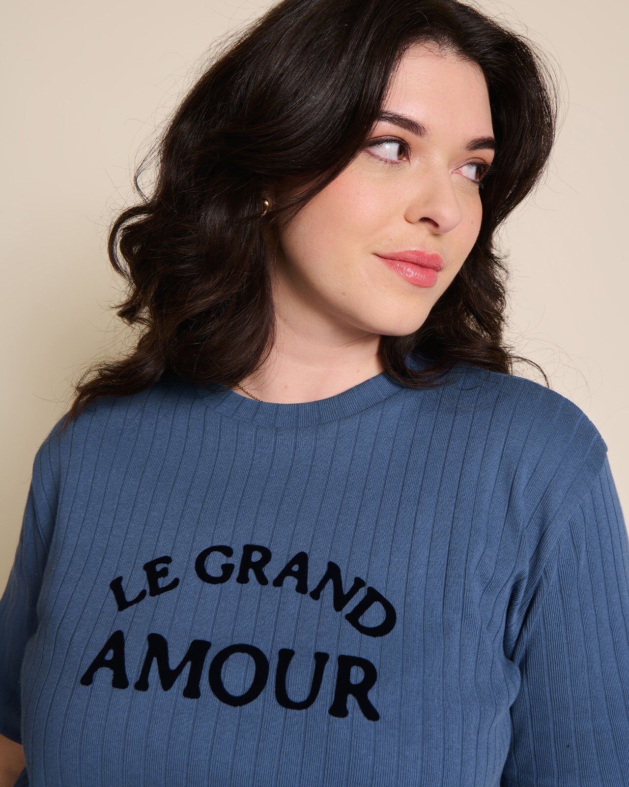 The Great Love women's organic cotton t-shirt - blue | émoi émoi