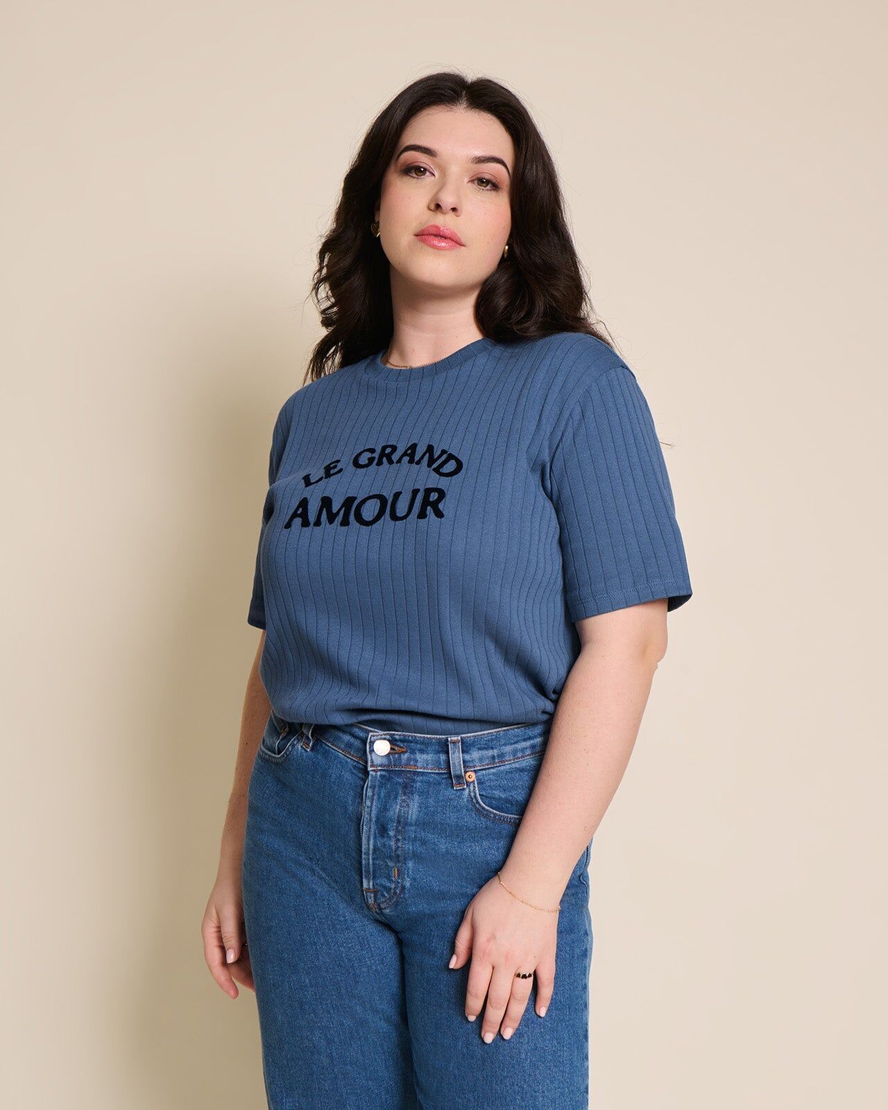 The Great Love women's organic cotton t-shirt - blue | émoi émoi