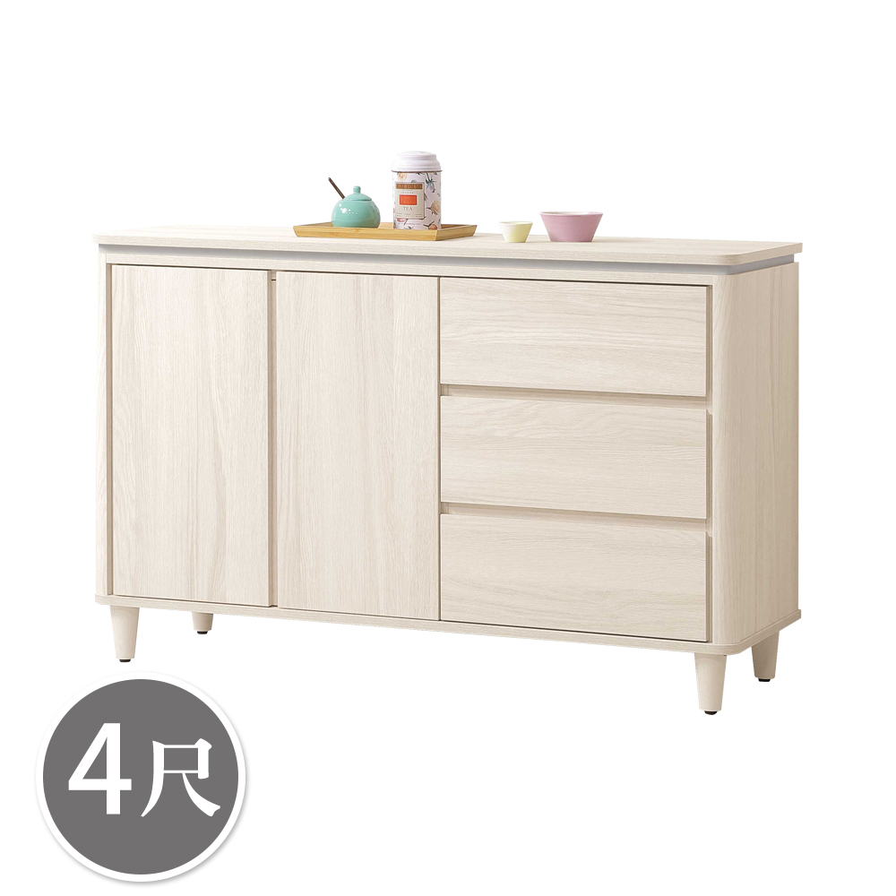 曼朵4尺收納餐櫃/碗盤櫃/置物矮櫃/電器櫃/玄關櫃