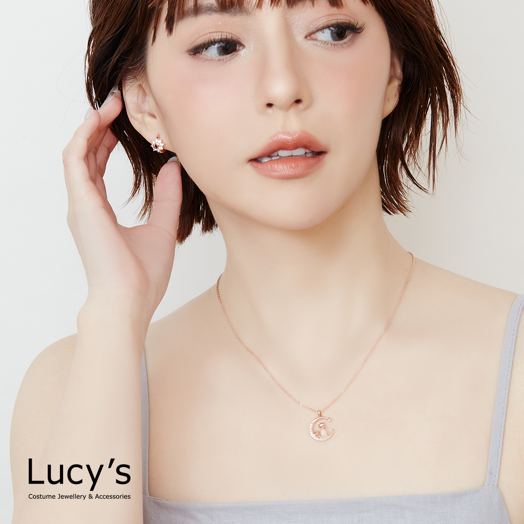 月中貓影 項鍊 (二色) (122780/122782)