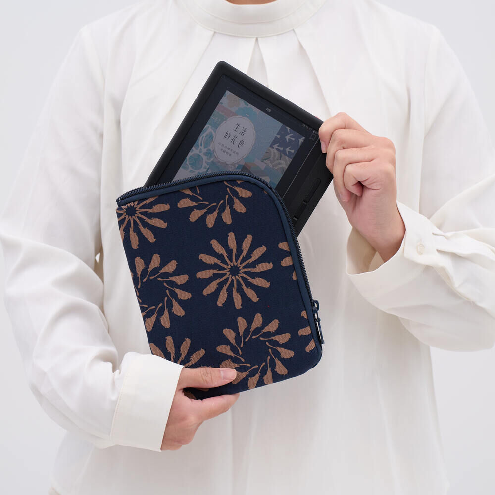印花樂6吋電子書收納包/烏秋圈圈/海軍藍色