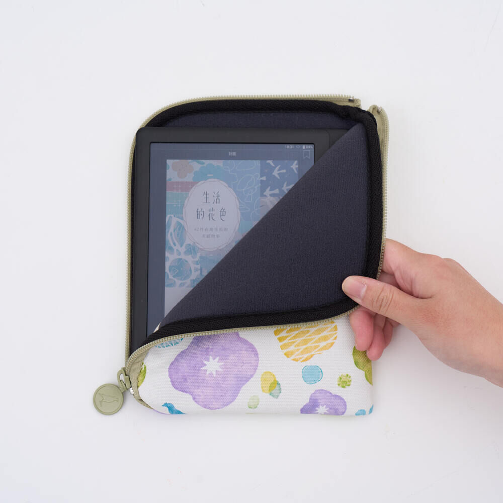印花樂6吋電子書收納包/玻璃海棠17號/丁香紫