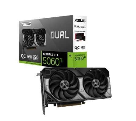 華碩 ASUS Dual GeForce RTX™ 5060 Ti 16GB GDDR7 OC版 顯示卡(黑)