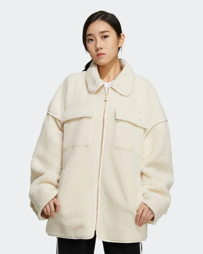 (預訂) Adidas Sherpa Jacket 女裝絨毛米白色外套