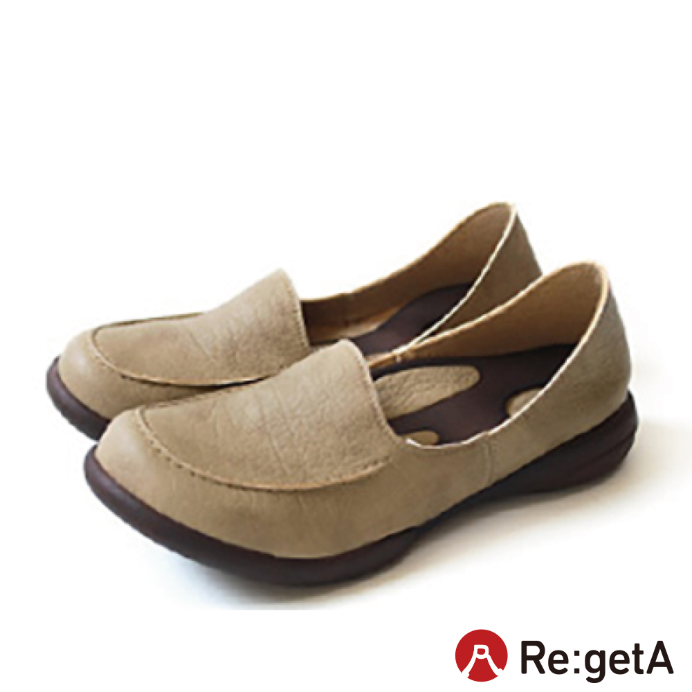 大阪樂步健康鞋Re:getA 可後踩經典樂福鞋R302(LOK-橡木色)