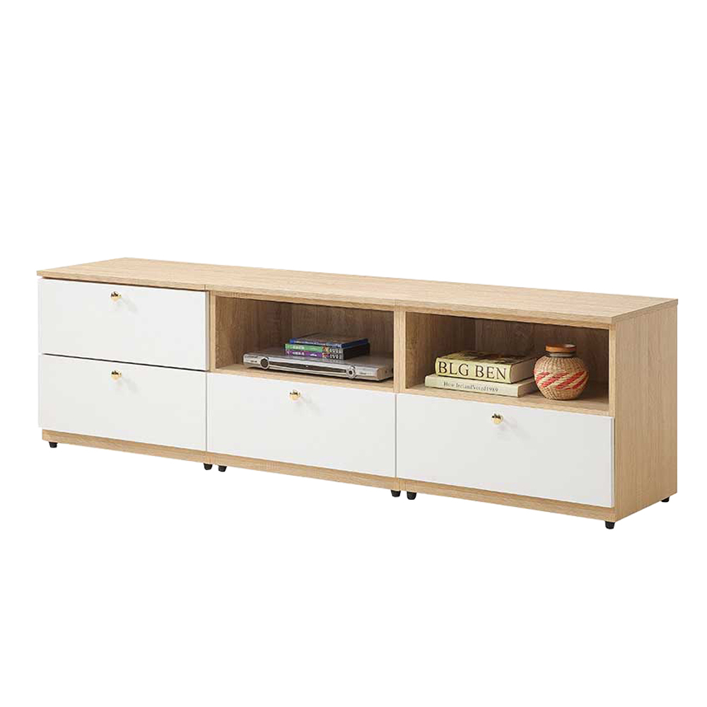 薇洛6尺多功能組合式四抽電視櫃/長櫃/視聽櫃