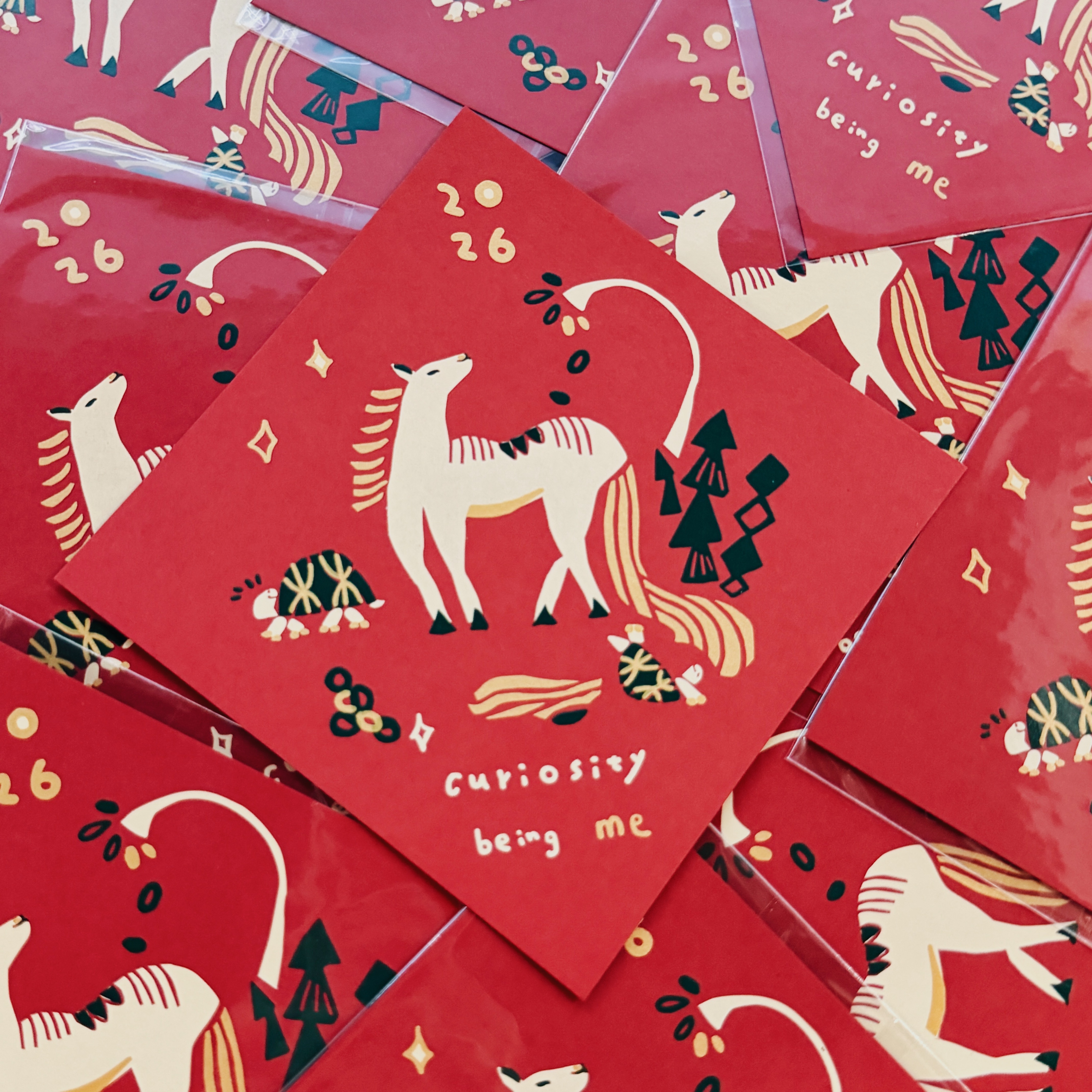 黃詒子  2026 馬年限定 手工網印春聯