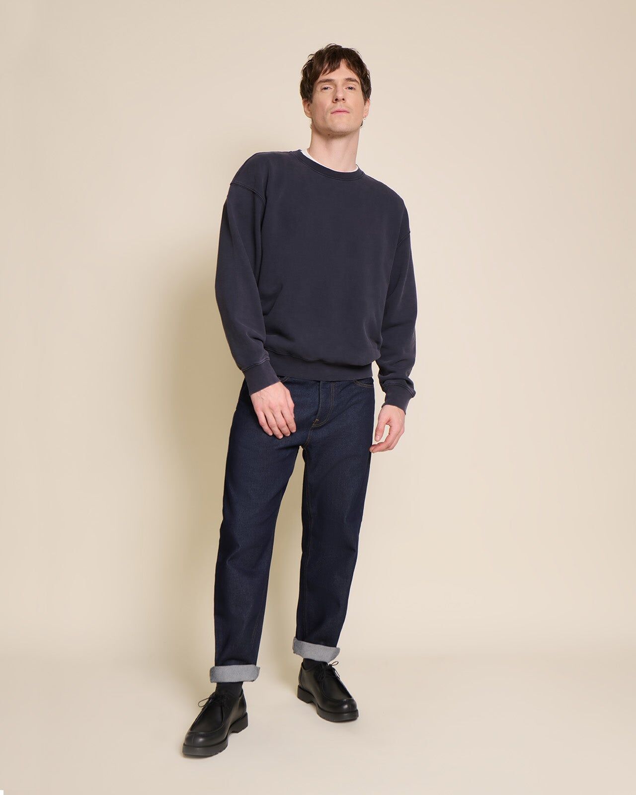 The Solal organic cotton sweatshirt - garment dye stone washed | émoi émoi