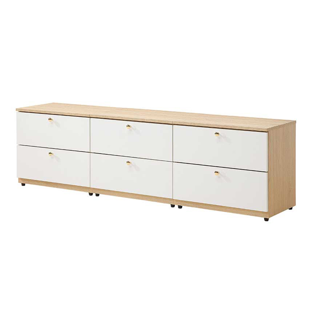 薇洛6尺多功能組合式六抽電視櫃/長櫃/視聽櫃