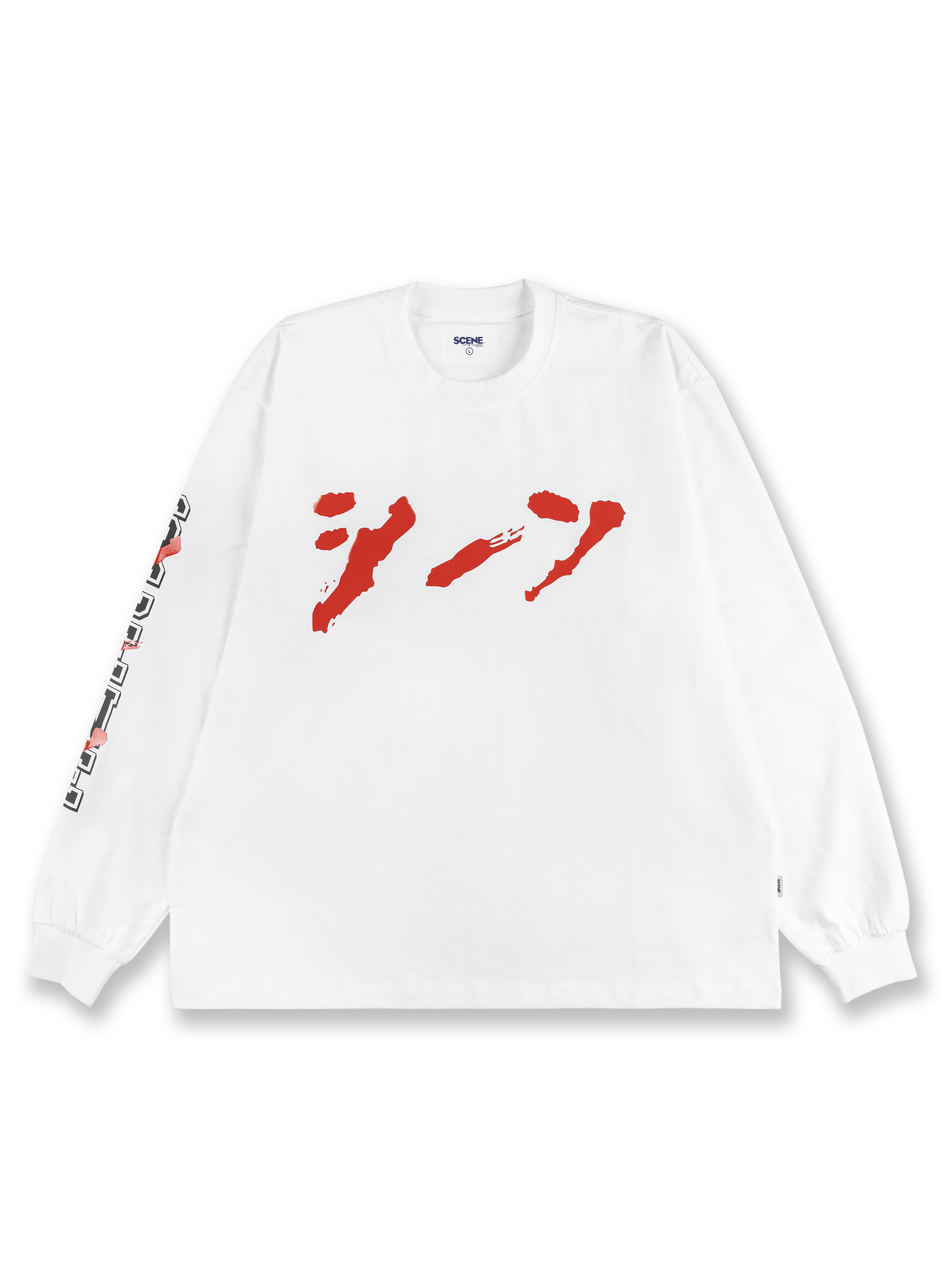 ANIME B_LONG TEE // WHT_RED