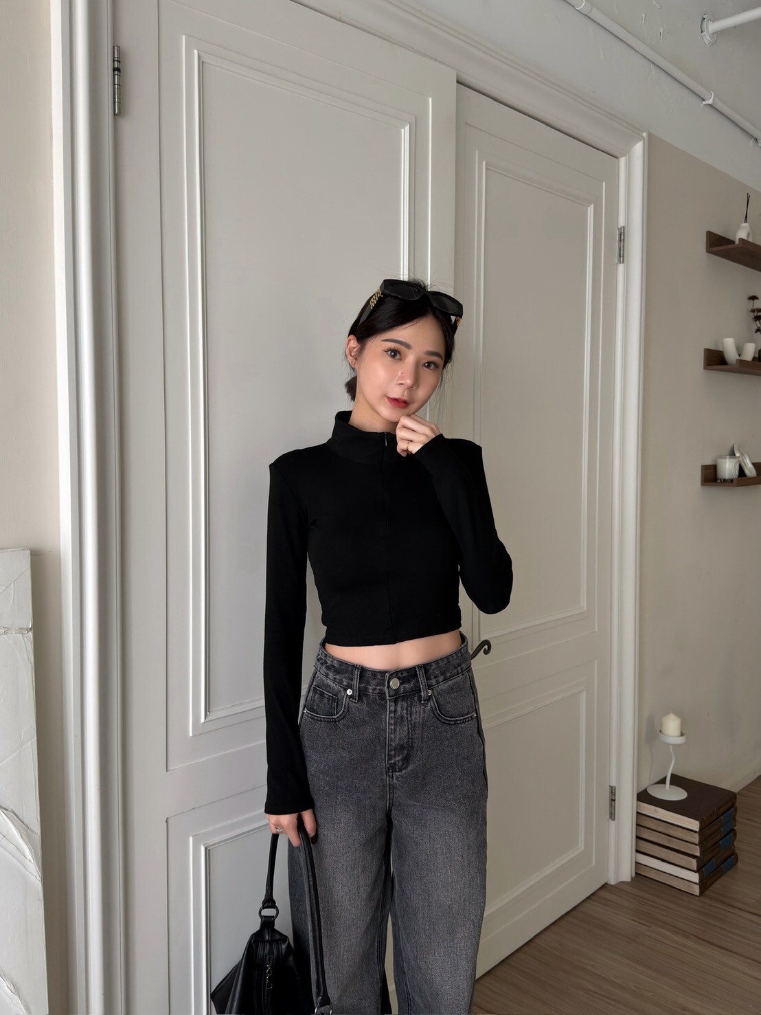 兩穿好身材半拉鍊上衣