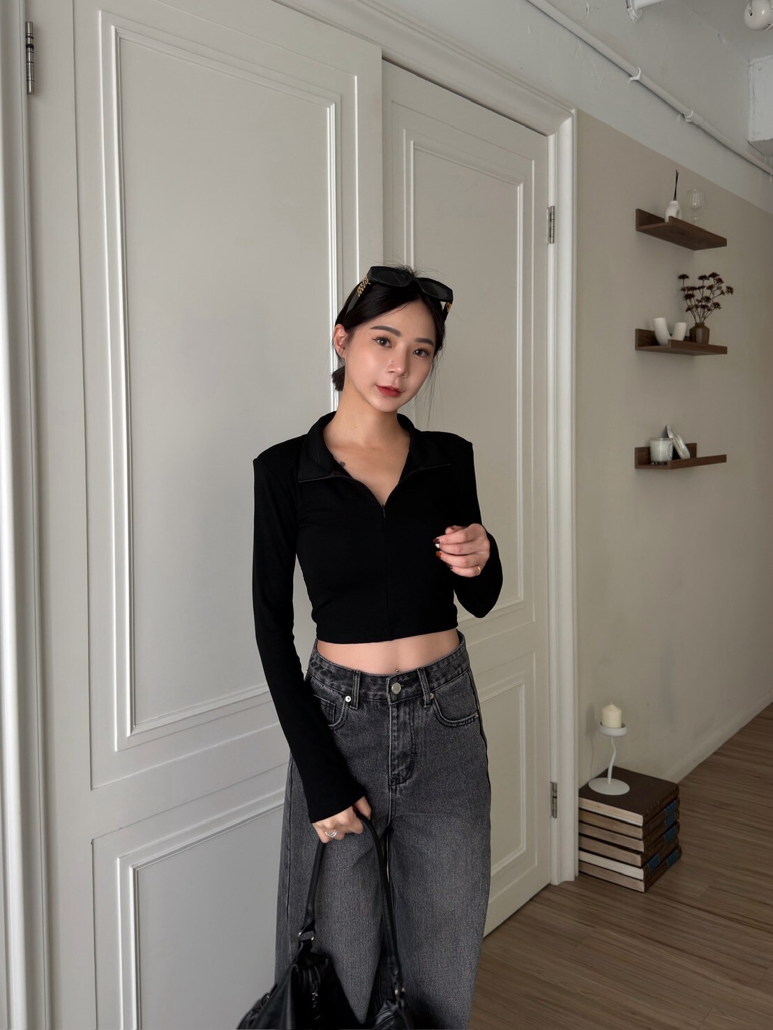 兩穿好身材半拉鍊上衣