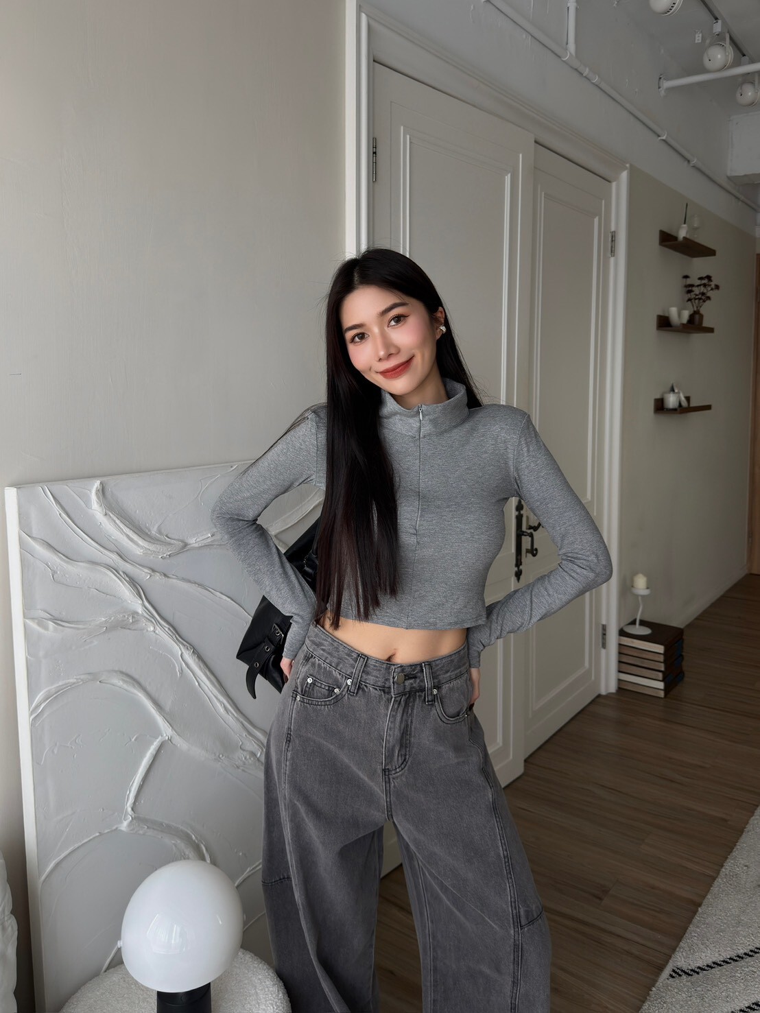 兩穿好身材半拉鍊上衣