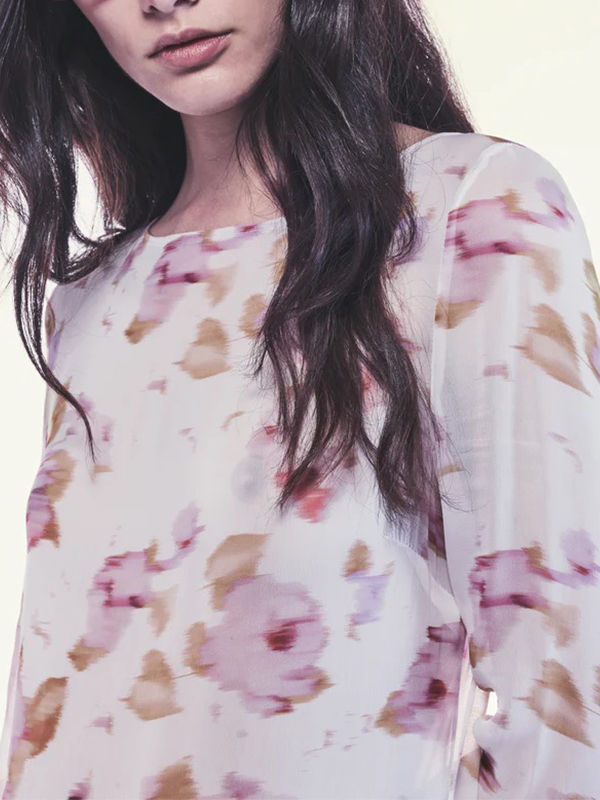 LIVIANA CONTI 前側開叉花長洋裝