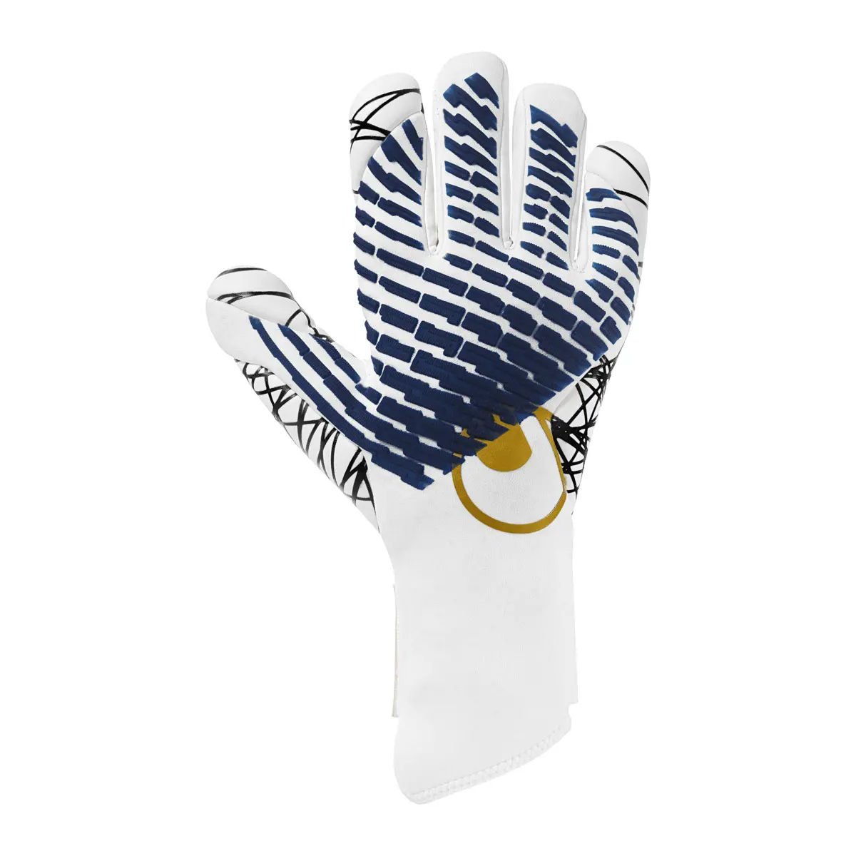 UHLSPORTS FM Premium Edition Ultragrip HN #380 weiß/marine/gold 龍門手套 (頂級之選)
