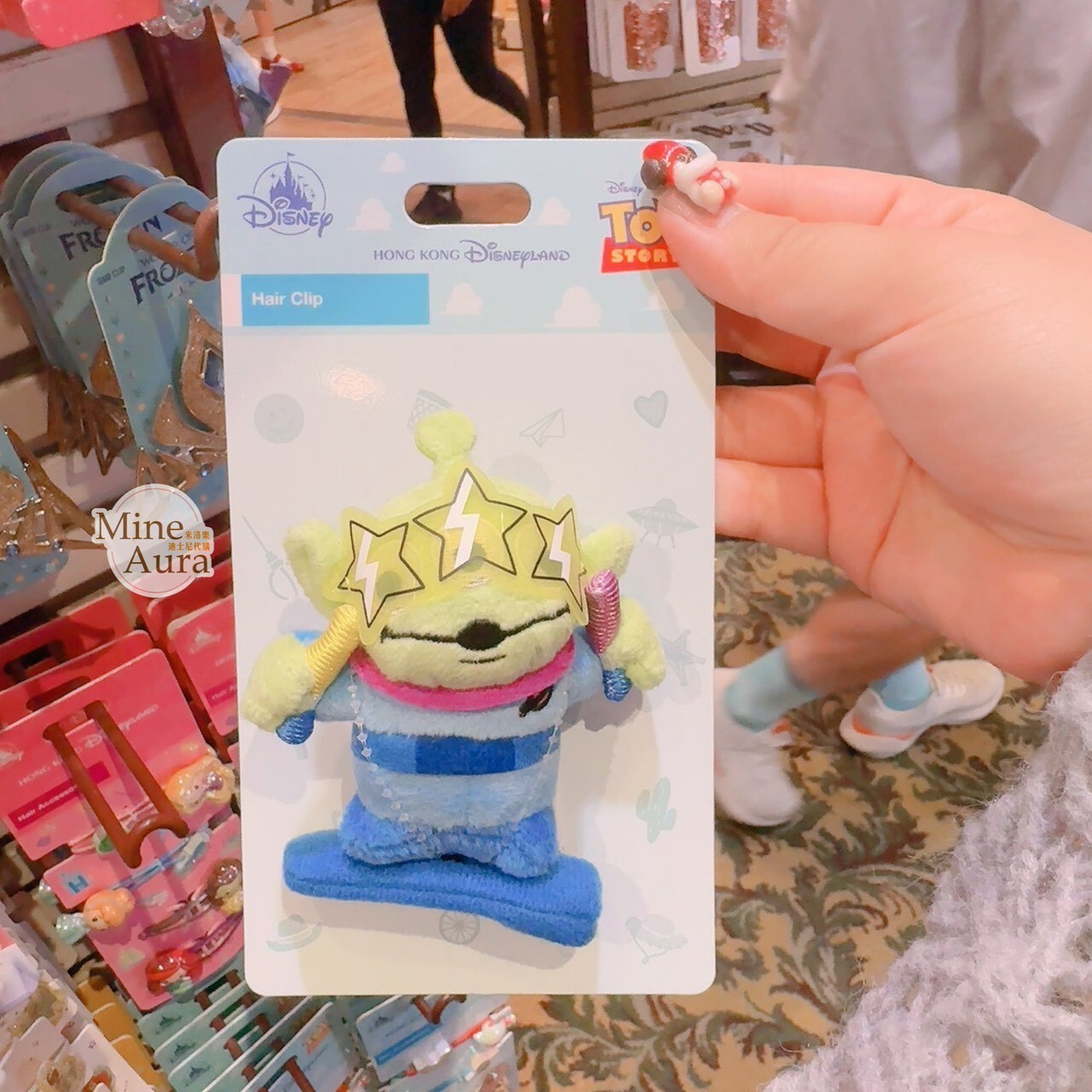 三眼怪 Alien 戴星星眼鏡造型 絨毛 髮夾 髮束 髮飾 玩具總動員 Toy Story -香港迪士尼樂園