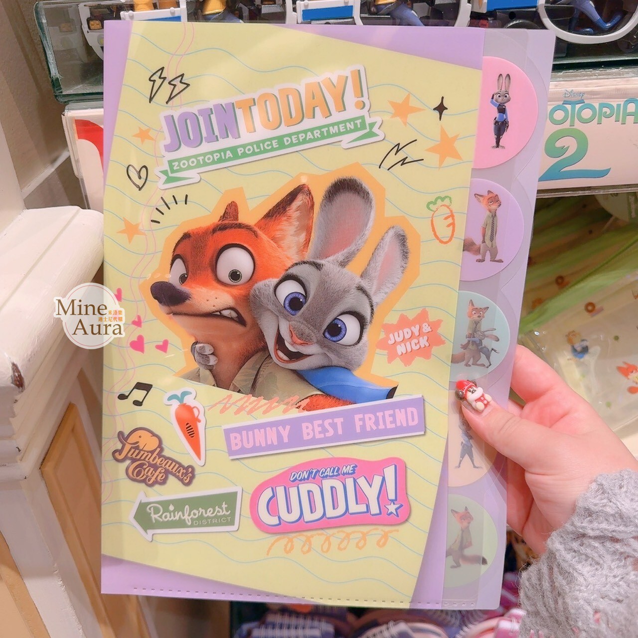 哈茱蒂 Judy 兔 胡尼克 Nick 狐狸 圖案 分層資料夾 文件夾 文具用品 動物方城市 Zootopia -香港迪士尼樂園