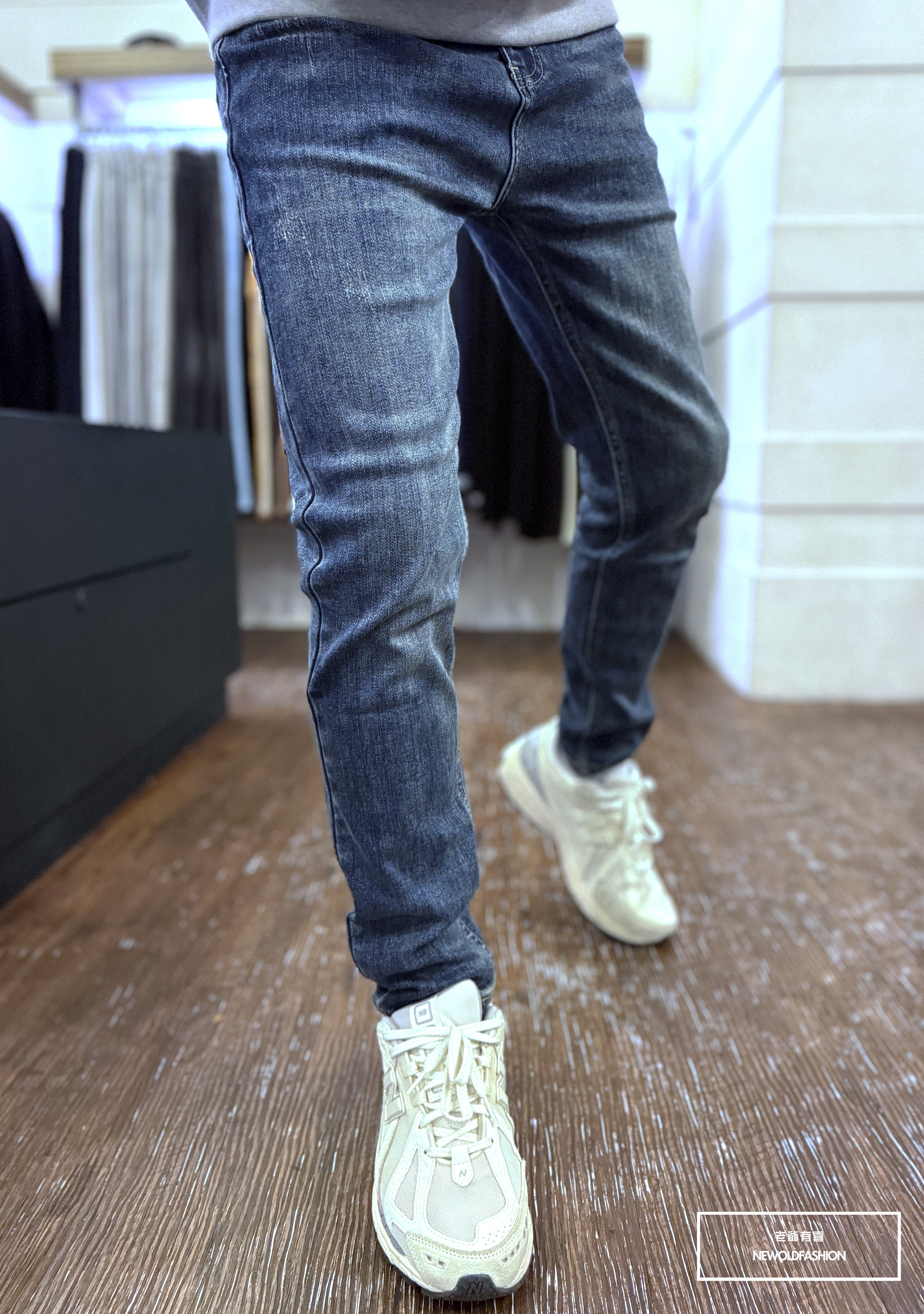 『新品上市』重磅刷痕貓抓素面小直筒(NOF24063626)