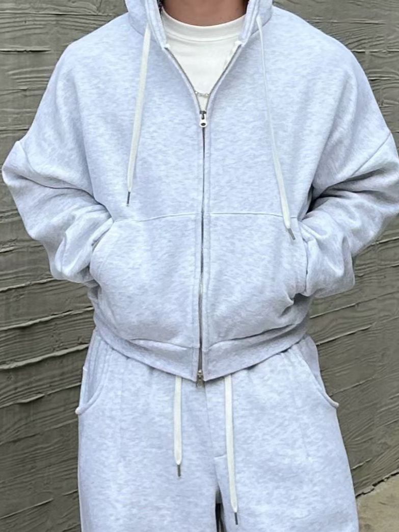 淨色連帽拉鍊外套 JK2738