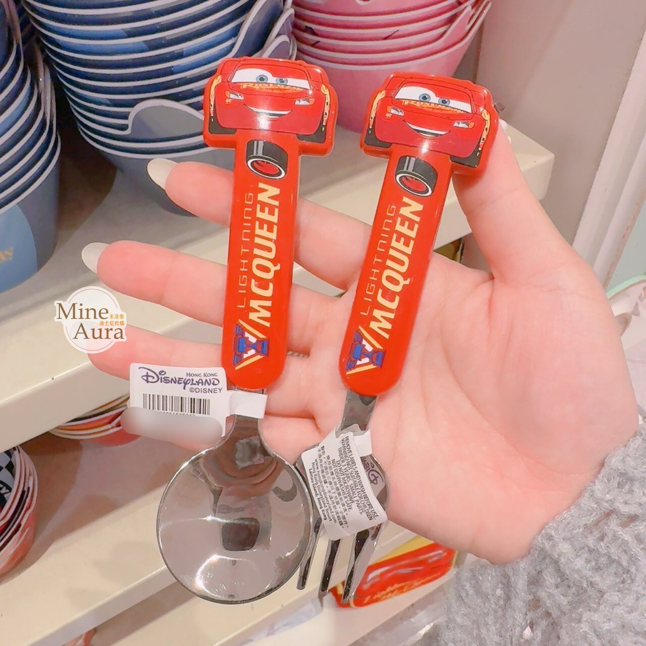 閃電麥坤 Lightning McQueen 兒童 餐具 造型碗/叉子/湯匙 汽車總動員 Cars -香港迪士尼樂園