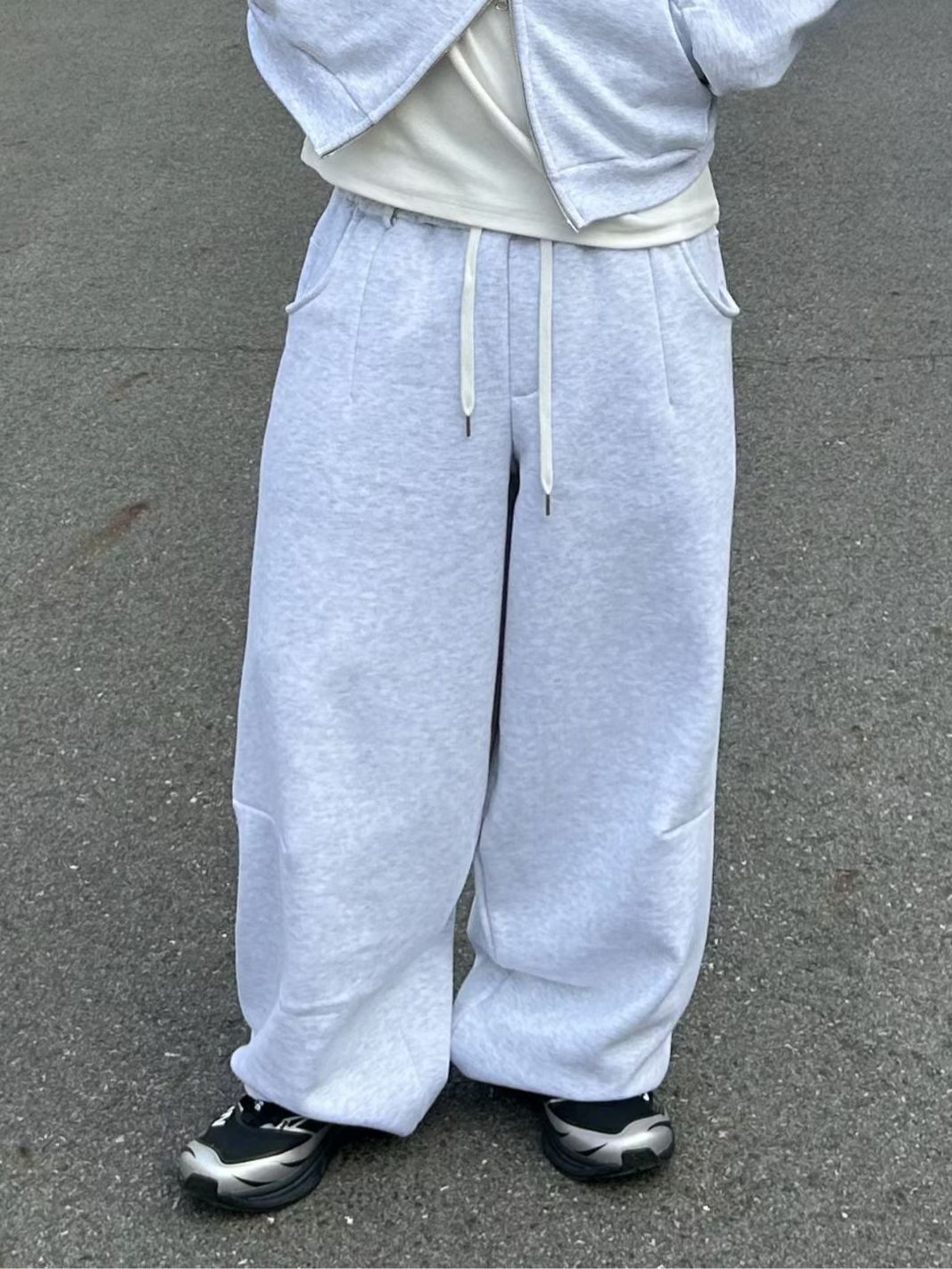 淨色可束腳運動褲 P3215