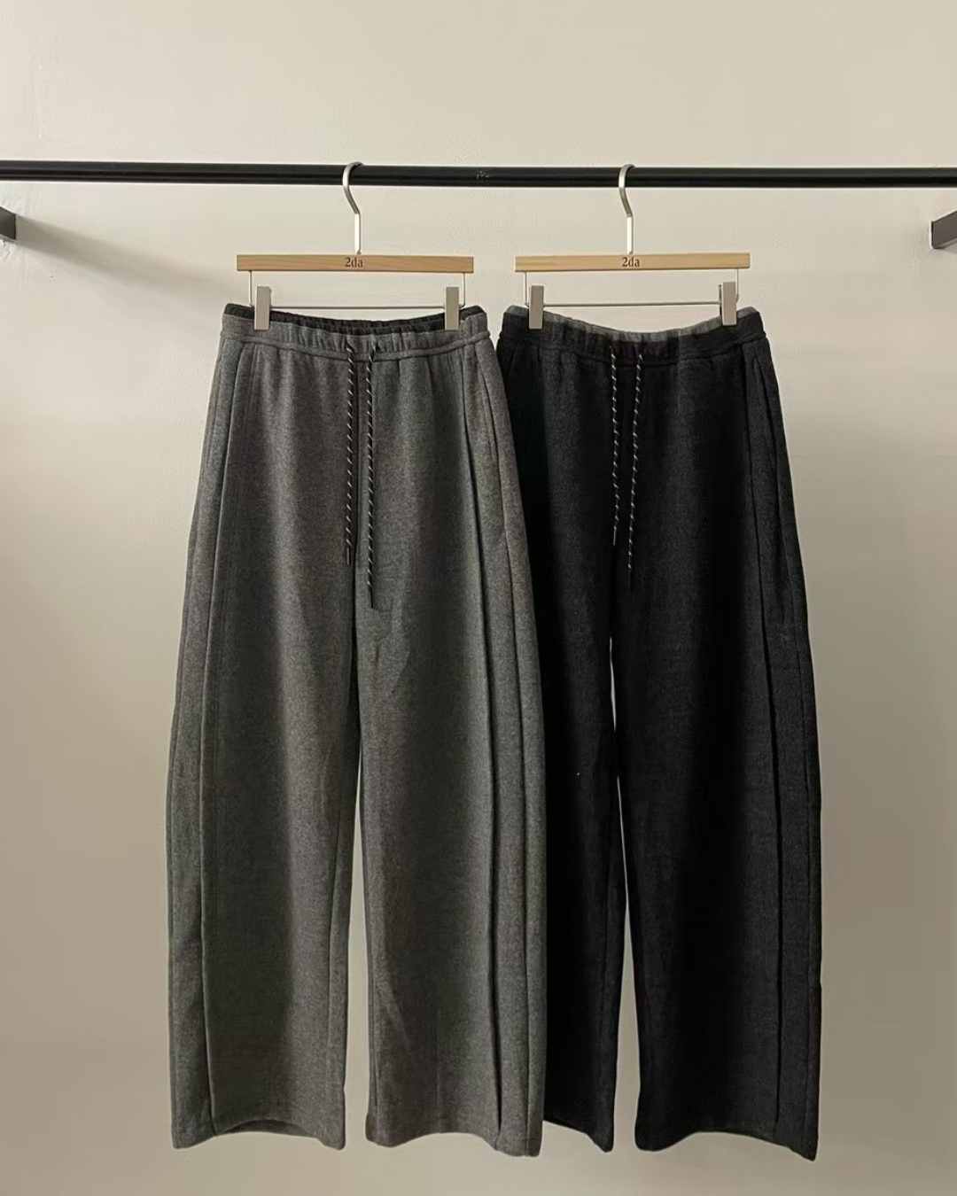 2DA 暖感寬版鬆緊長褲