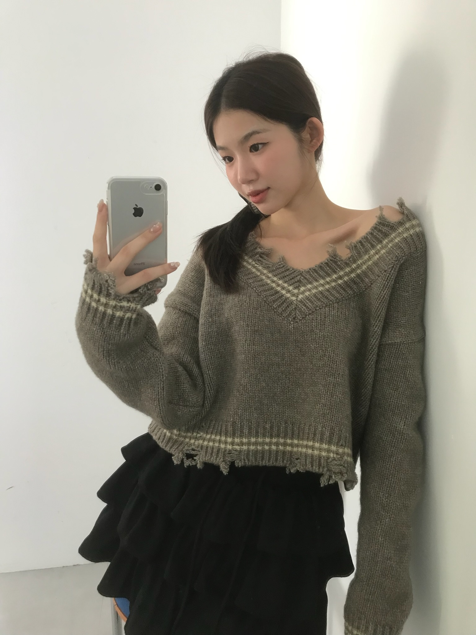 Frayed Edge Vintage Knit #毛衣