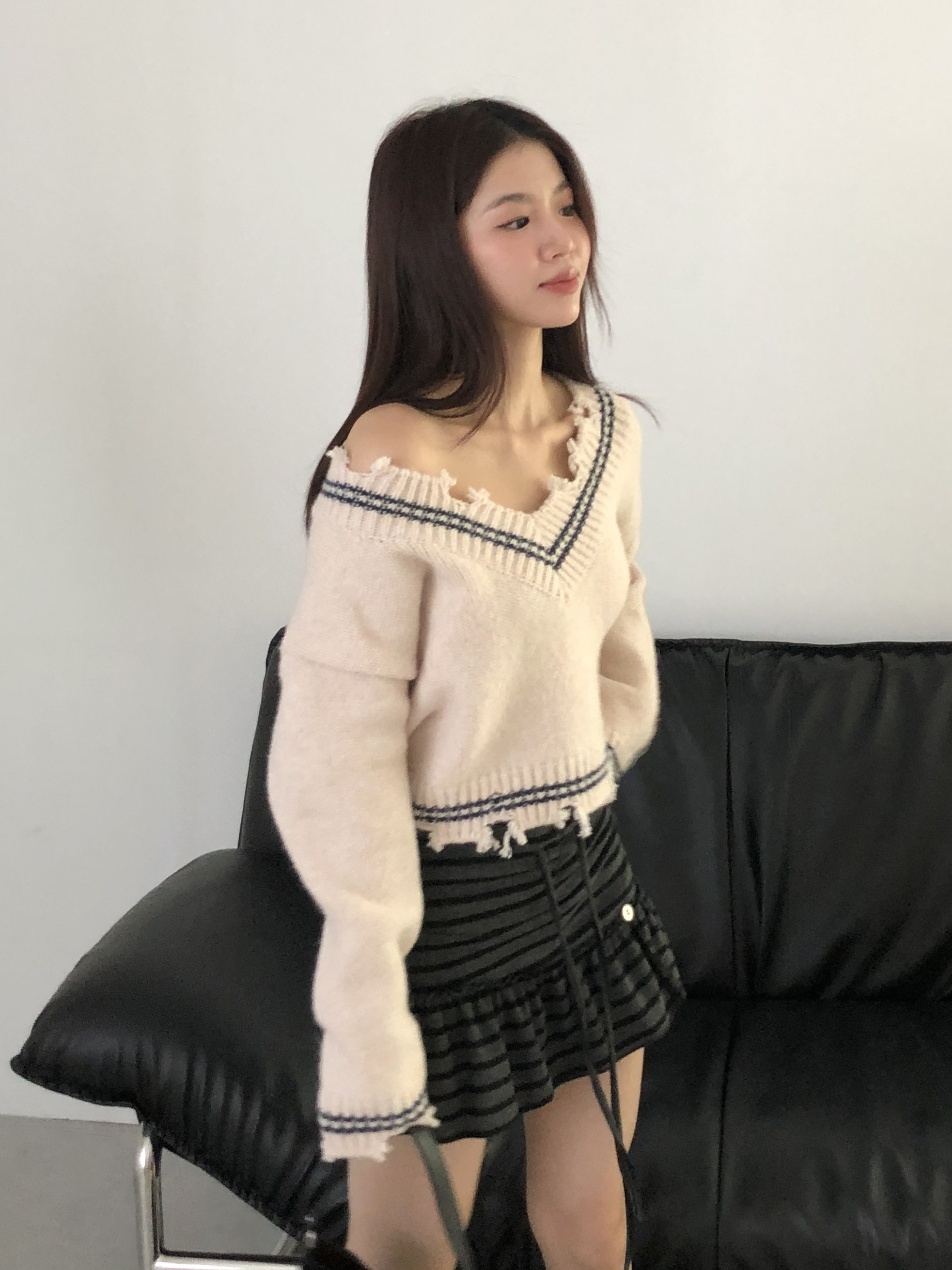 Frayed Edge Vintage Knit #毛衣