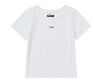 [K] NERDY W'S LABEL S/S T-SHIRT_WHITE, PNEF25ST0300 (KN97)