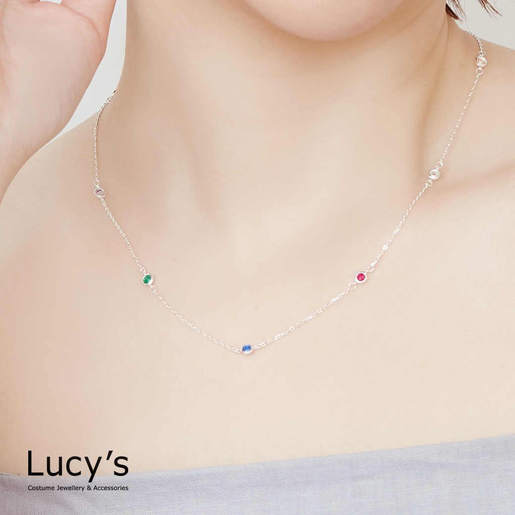 925純銀 流光序曲 項鍊 (二色) (125474/125475)