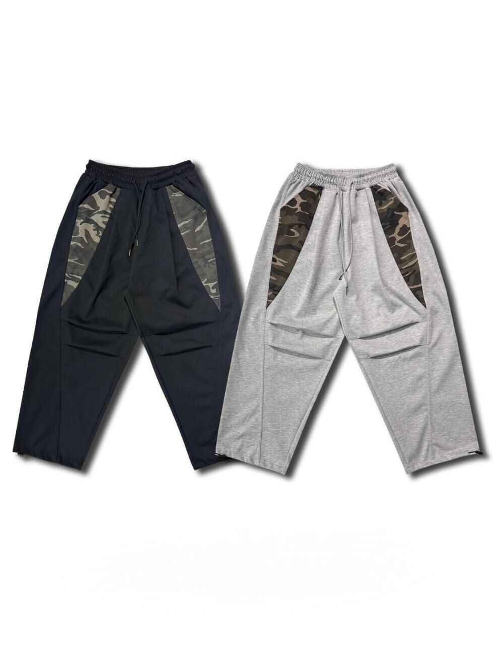 拼迷彩可束腳運動褲 Tac-0314P