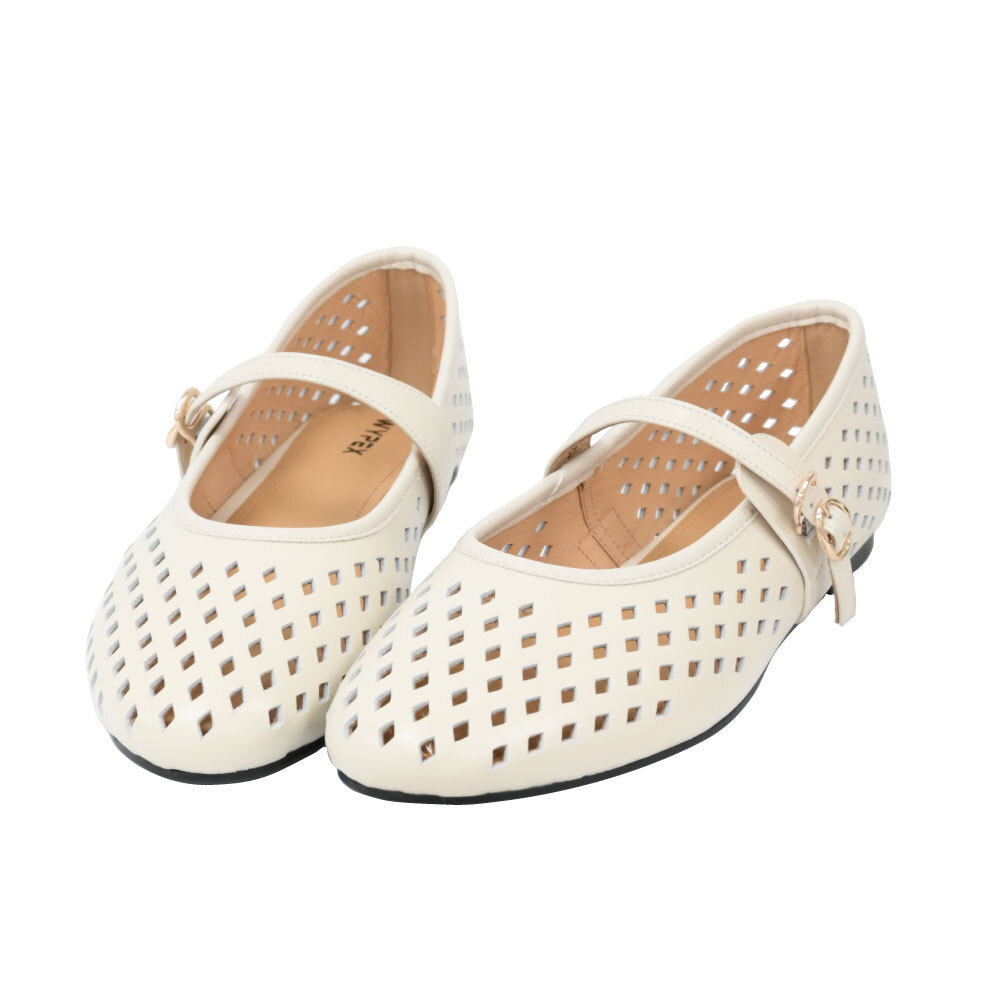 (現+預) 法式簍空平底瑪莉珍鞋 -2色