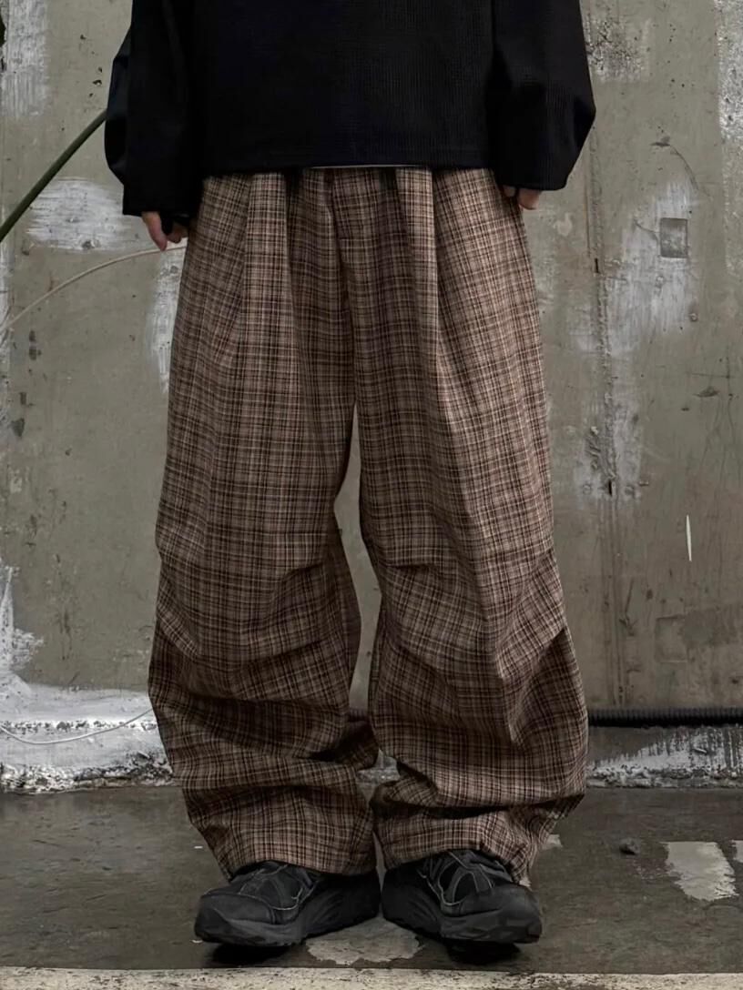 格仔可束腳鬆身褲 Tac-0315P