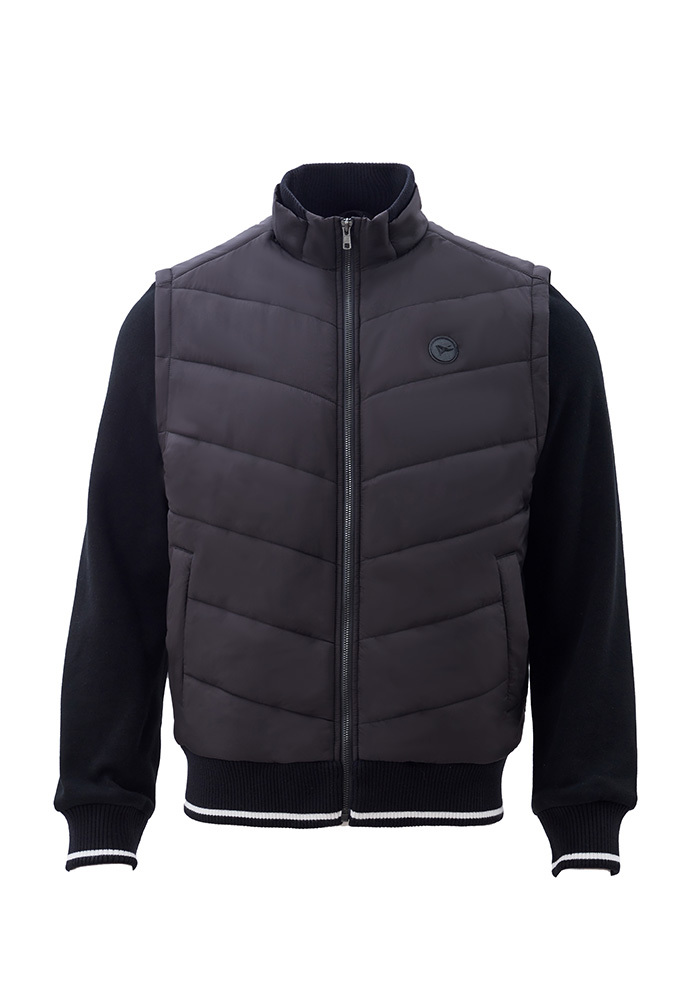 日行保暖機能鋪棉外套-舊港夜黑