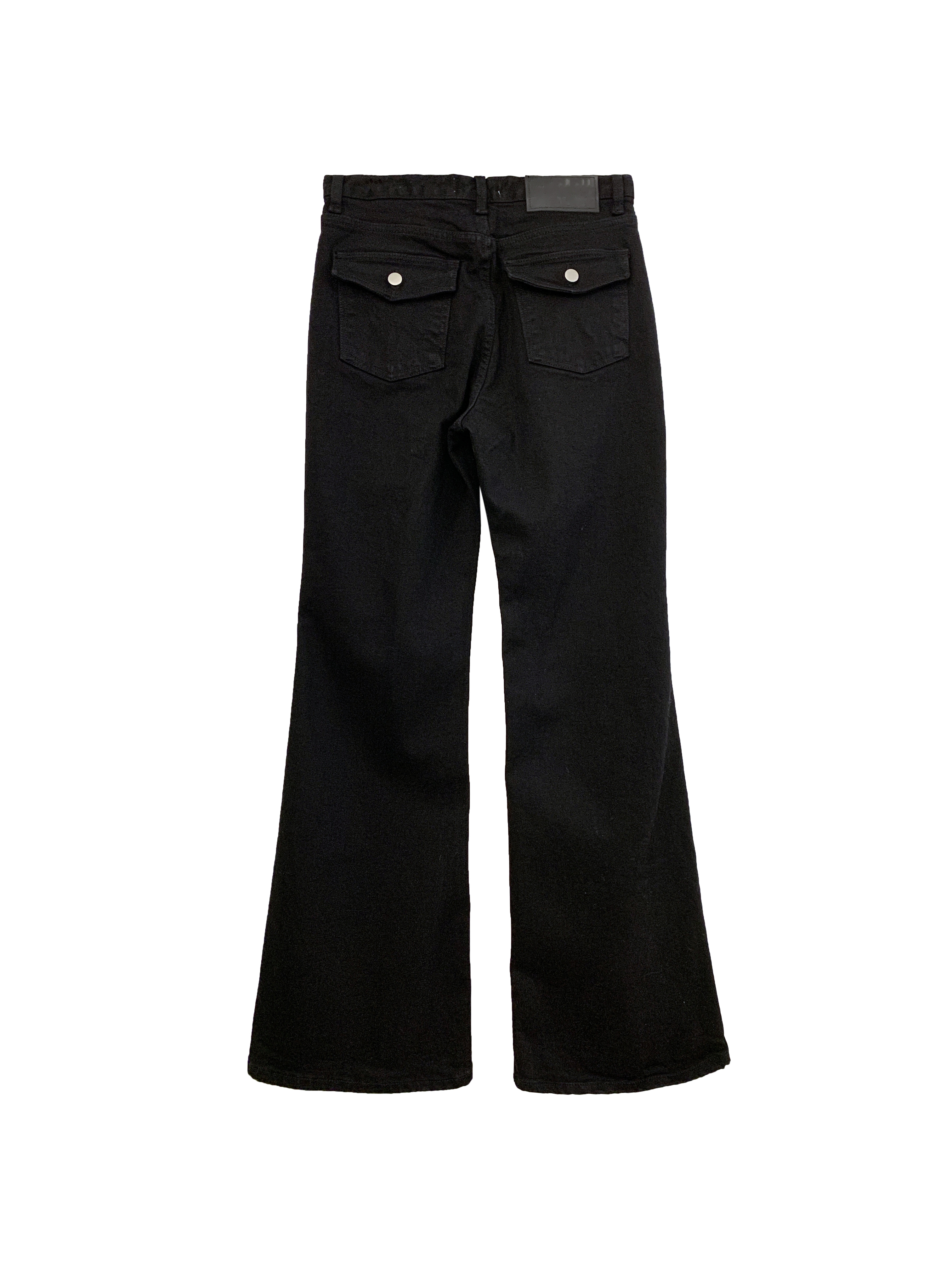 微磨毛黑牛仔褲