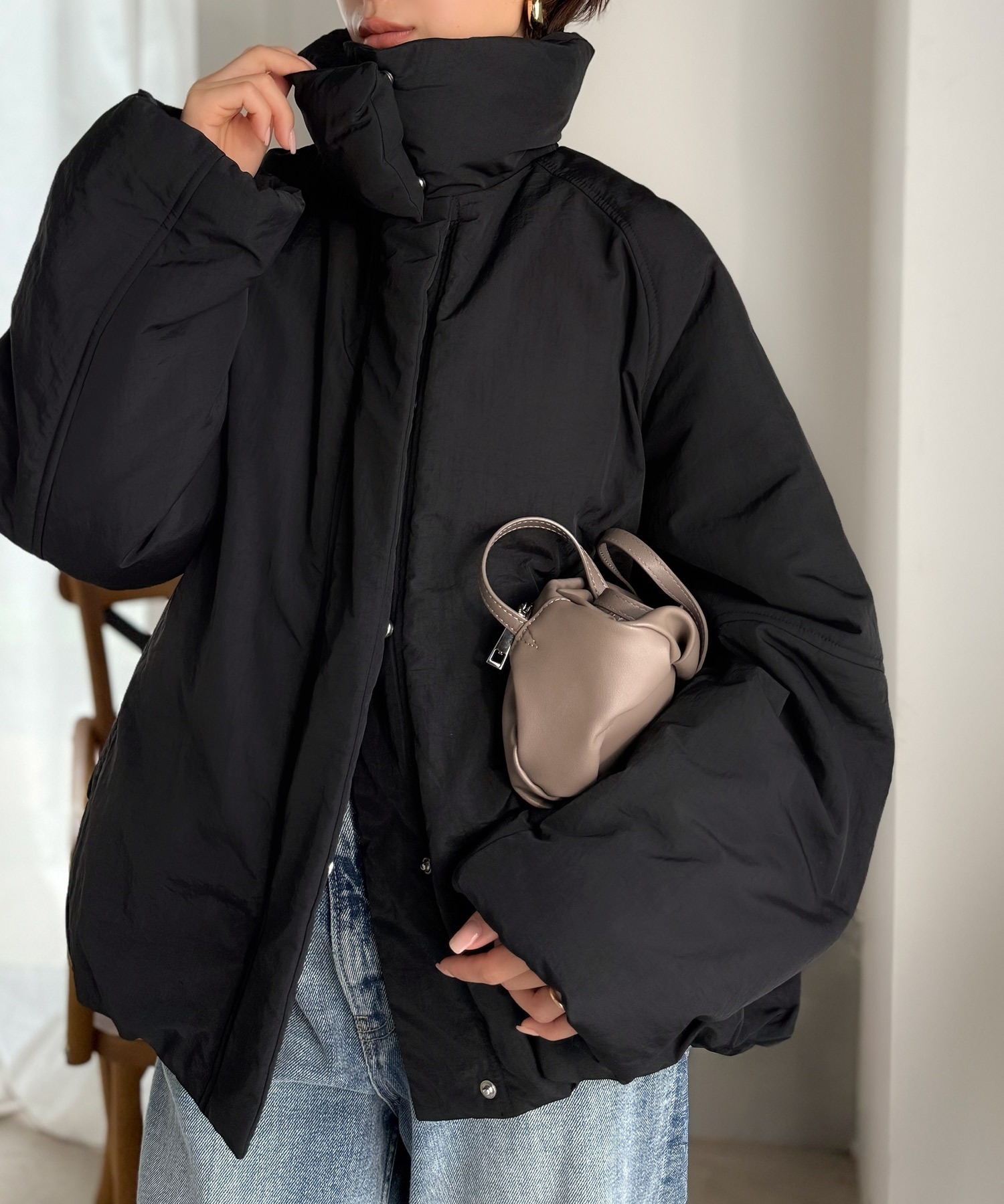 🇯🇵 日系品牌 JAVA 蛋形絎縫外套 鋪棉外套 可拆卸領子 2WAY 兩穿 立領 / 預購