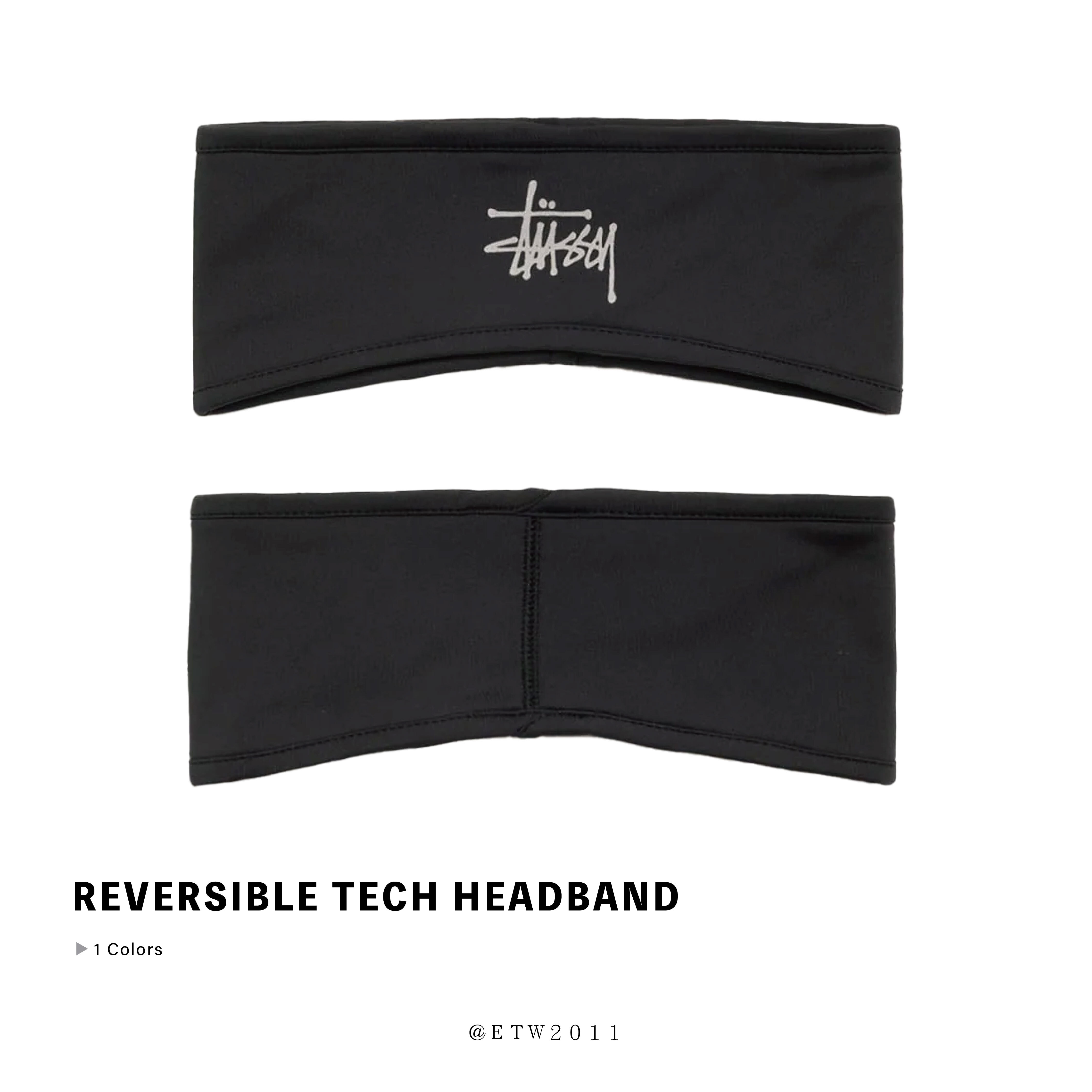 ☆ETW☆【EASY TO WEAR】STUSSY REVERSIBLE TECH HEADBAND 頭套 運動 髮帶