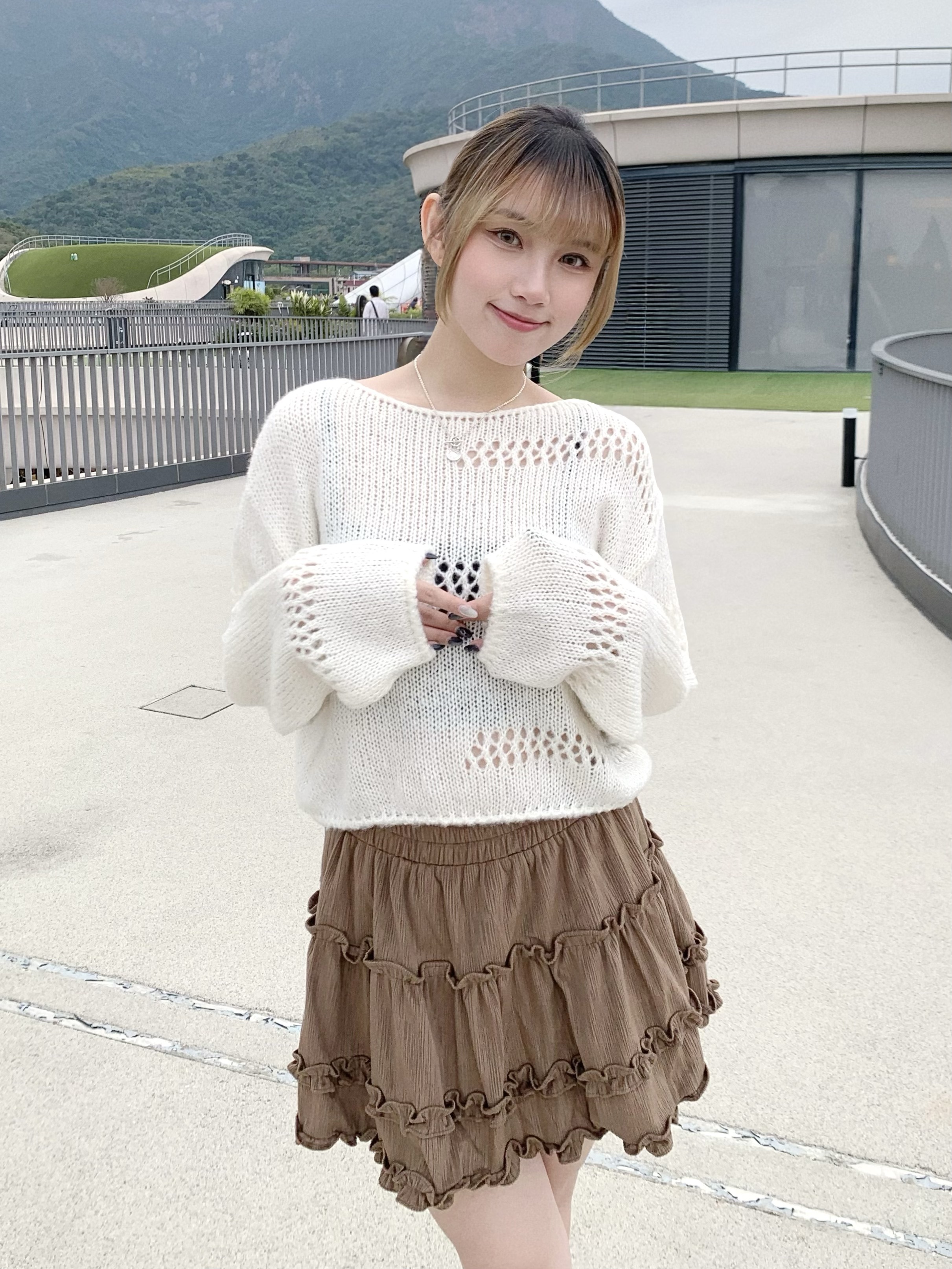 K0418｜暗黑系破爛跌膊針織上衣‧₊˚🕷‧₊˚