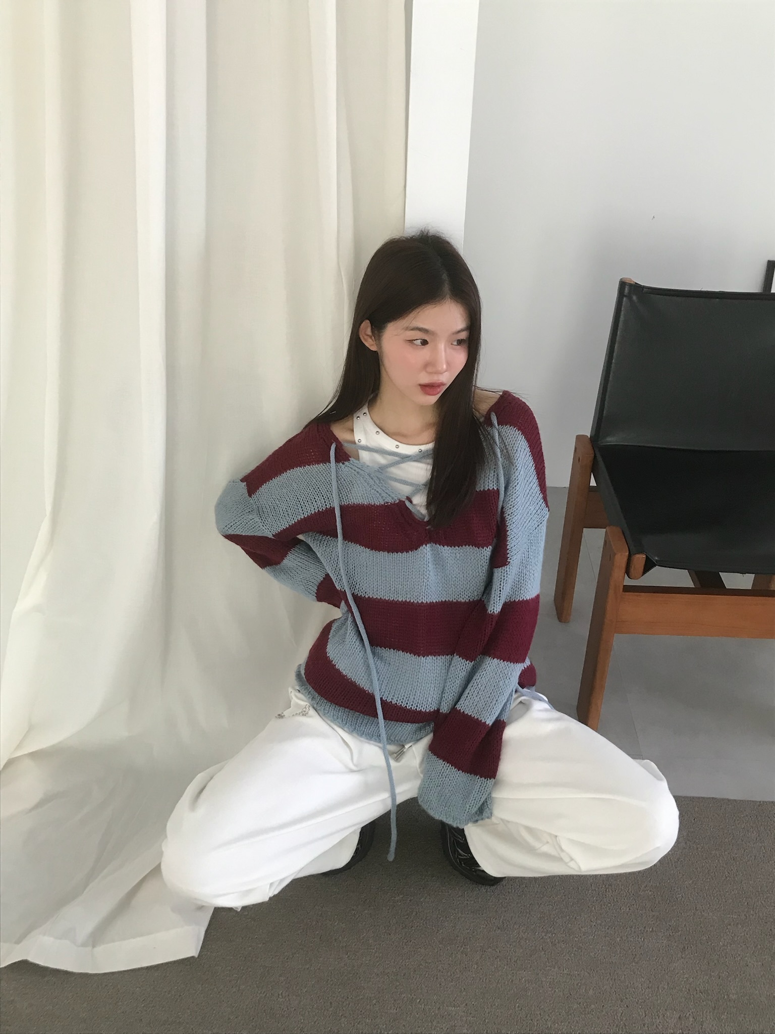 Striped Rope Knit #毛衣